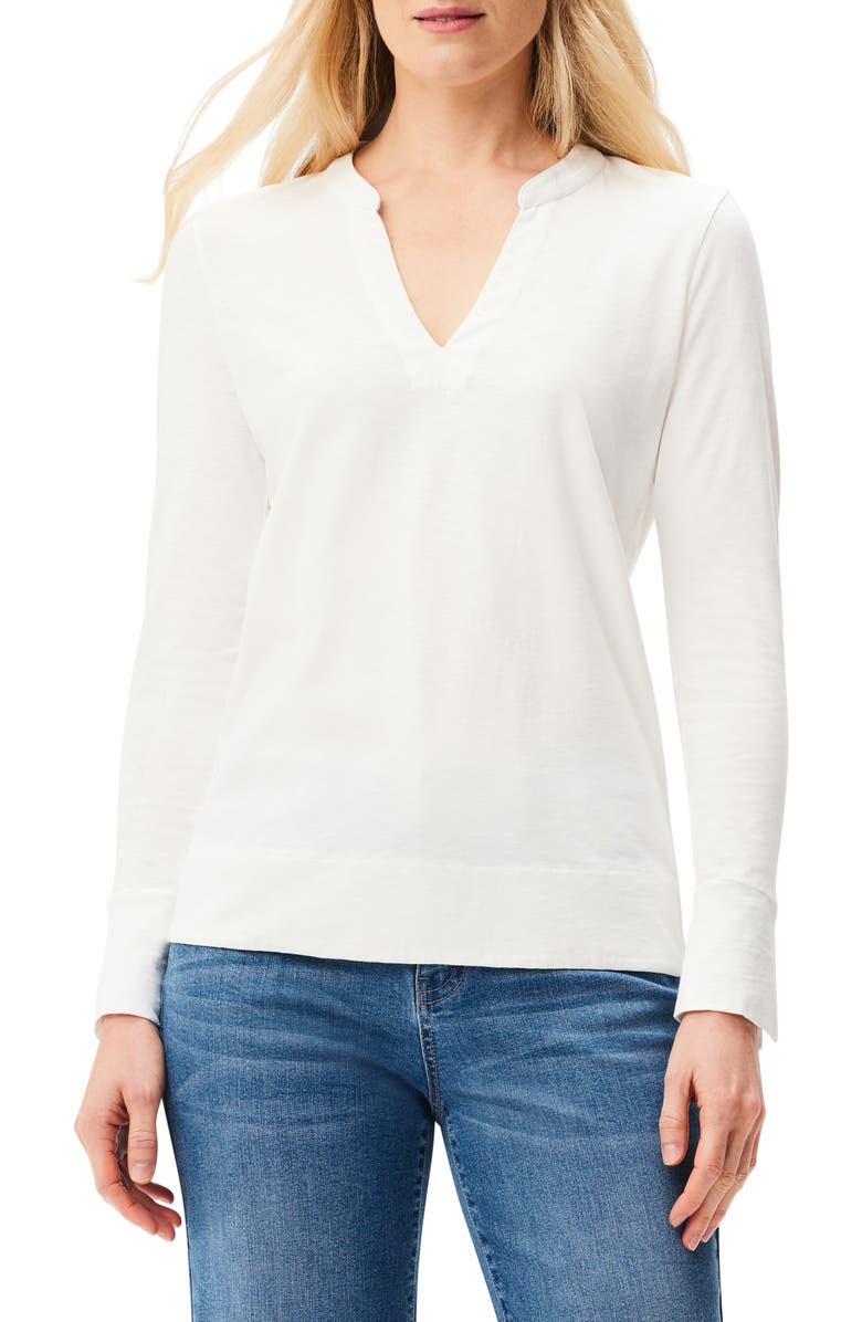 NZT by NIC+ZOE Split Neck Long Sleeve Top, Main, color,