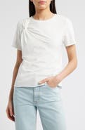 Wit & Wisdom Twist Front Stretch Cotton Modal T-Shirt