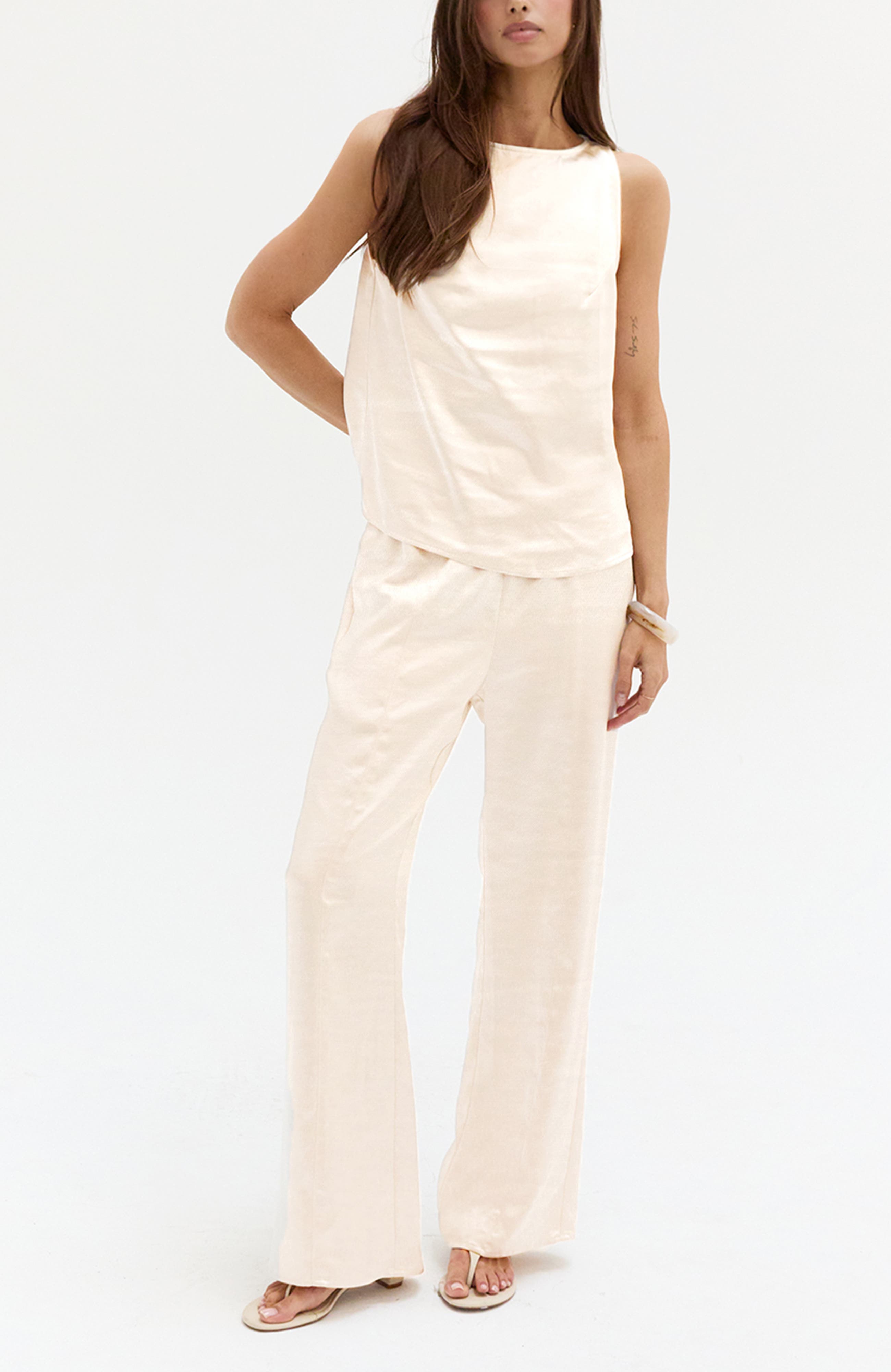 Satin Pull On Pants - image 4