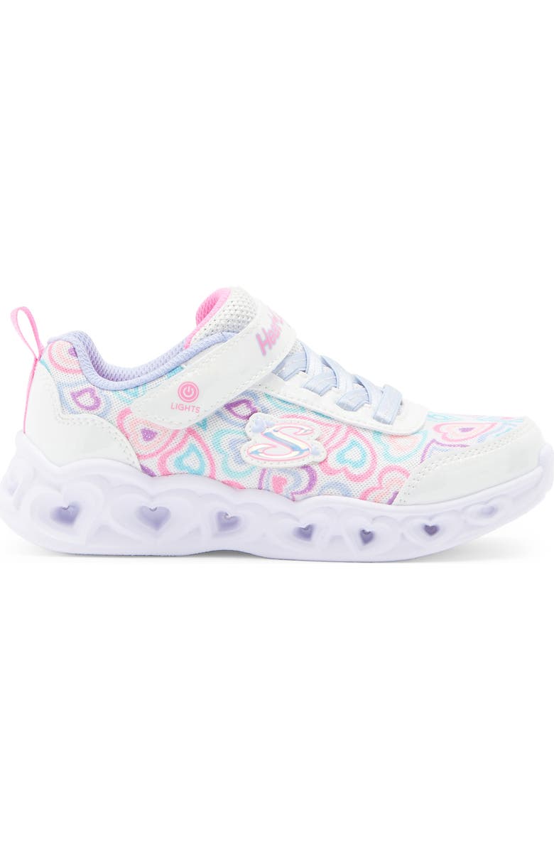 SKECHERS Kids' Heart Lights - Boogie Love Sneaker, Alternate, color, White Multi