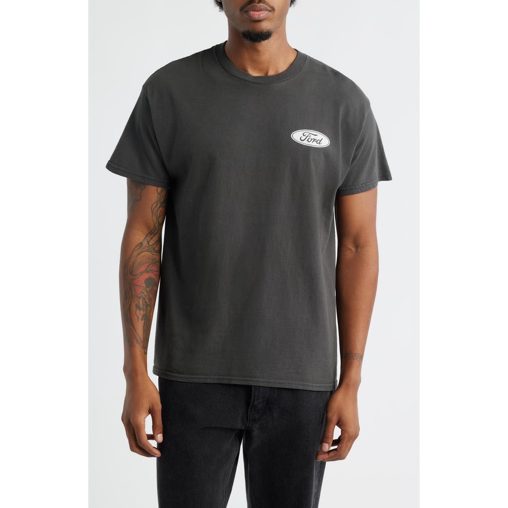 Merch Traffic Ford Classic Logo 1989 Graphic T-shirt In Gray