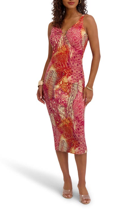 Printed Jersey Body-Con Dress