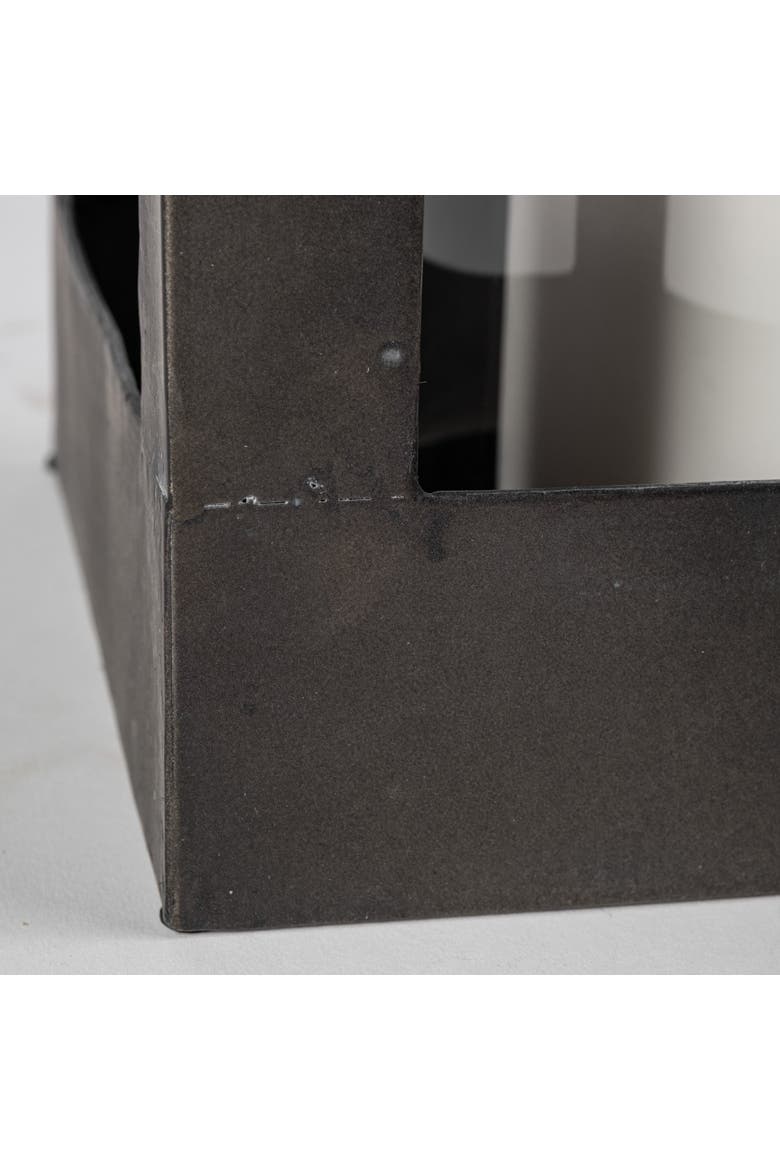 Ina Charcoal Metal Candle Holder Lantern, Alternate, color, Black