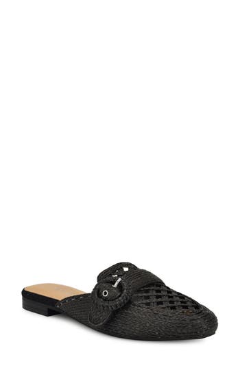 Nine West Caspe Woven Mule In Black