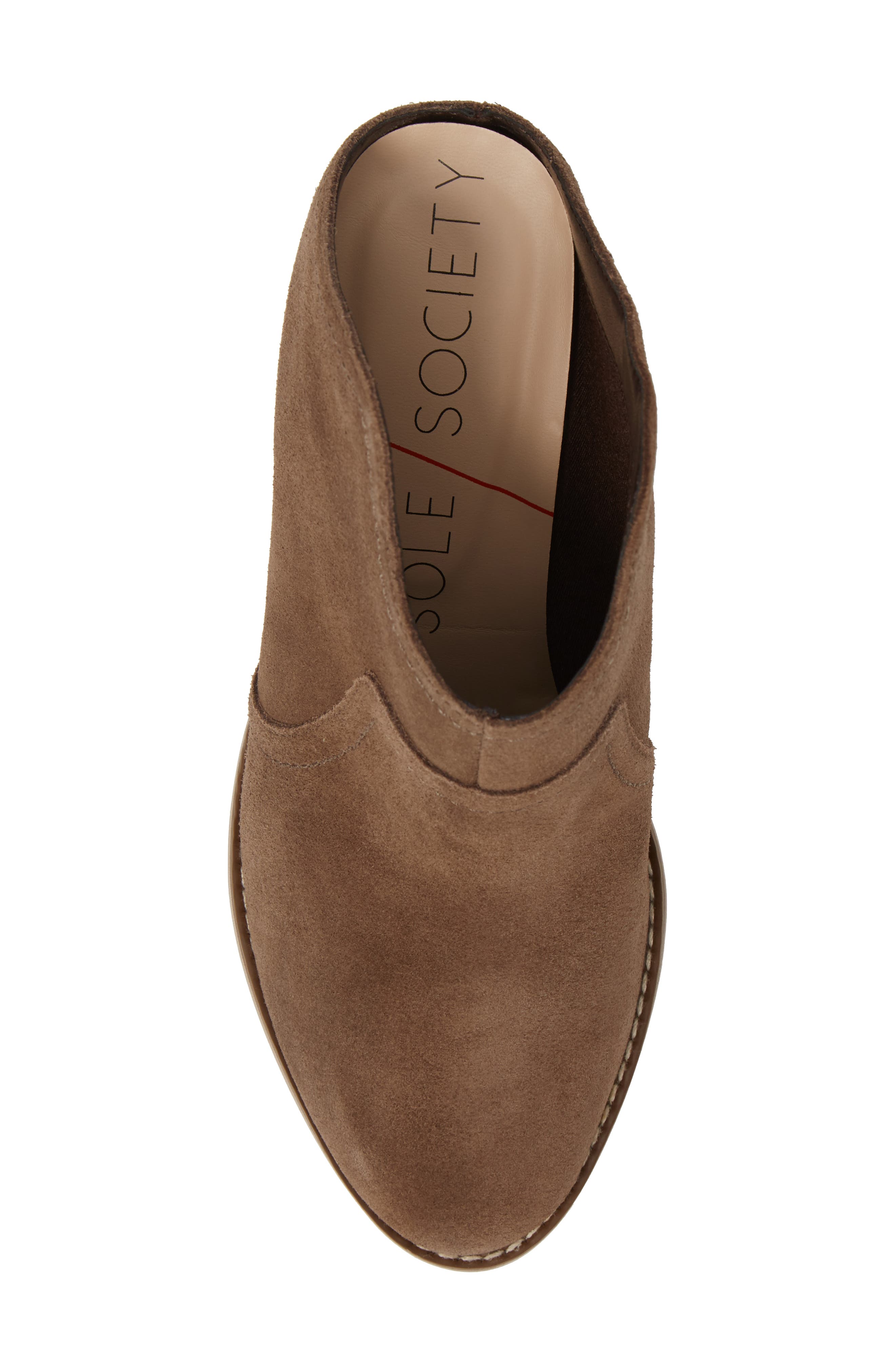 Caribou Mule Bootie, Alternate, color, DARK TAUPE