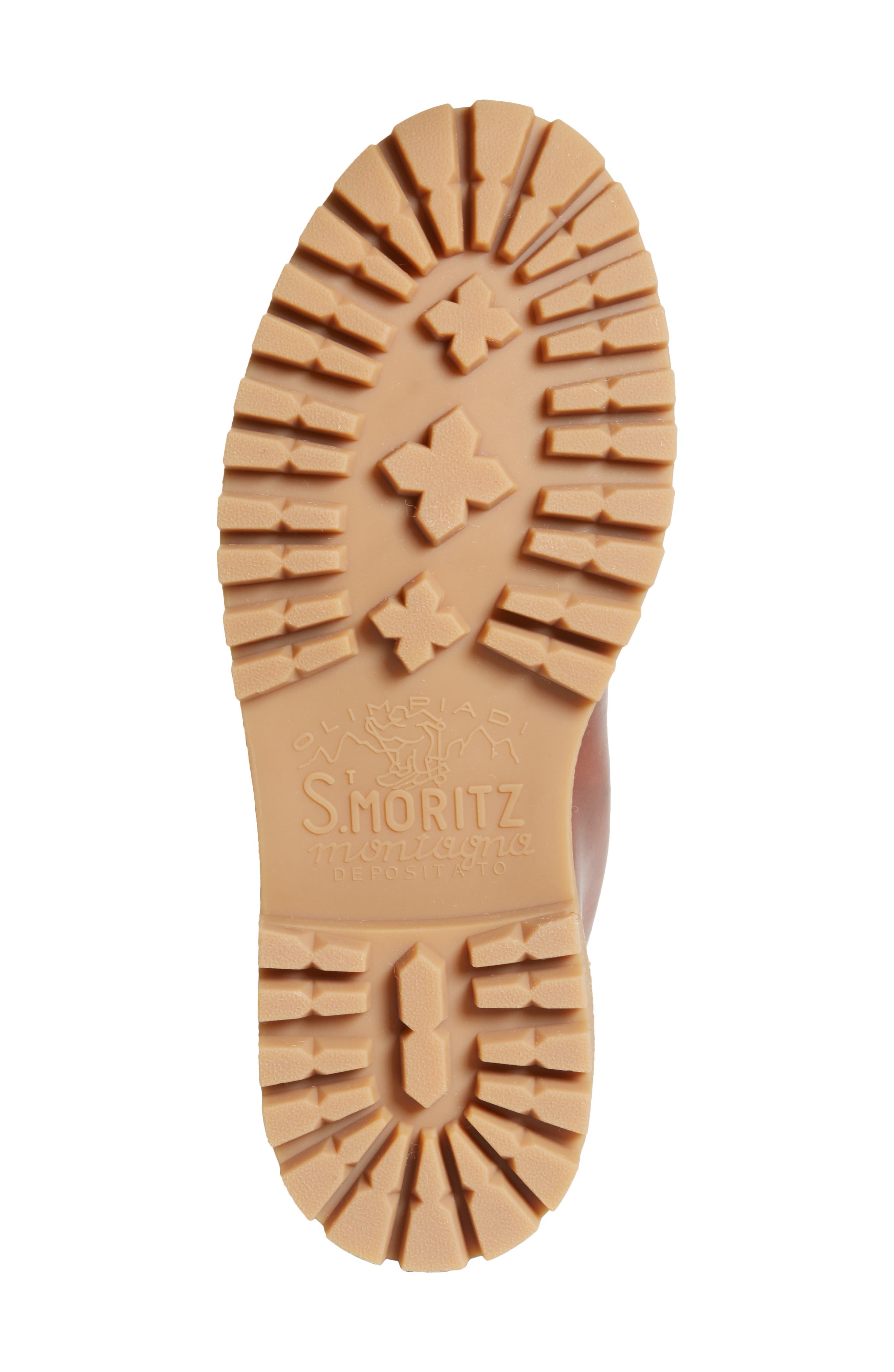 Prada St. Moritz Hiking Boot, Alternate, color, Cognac