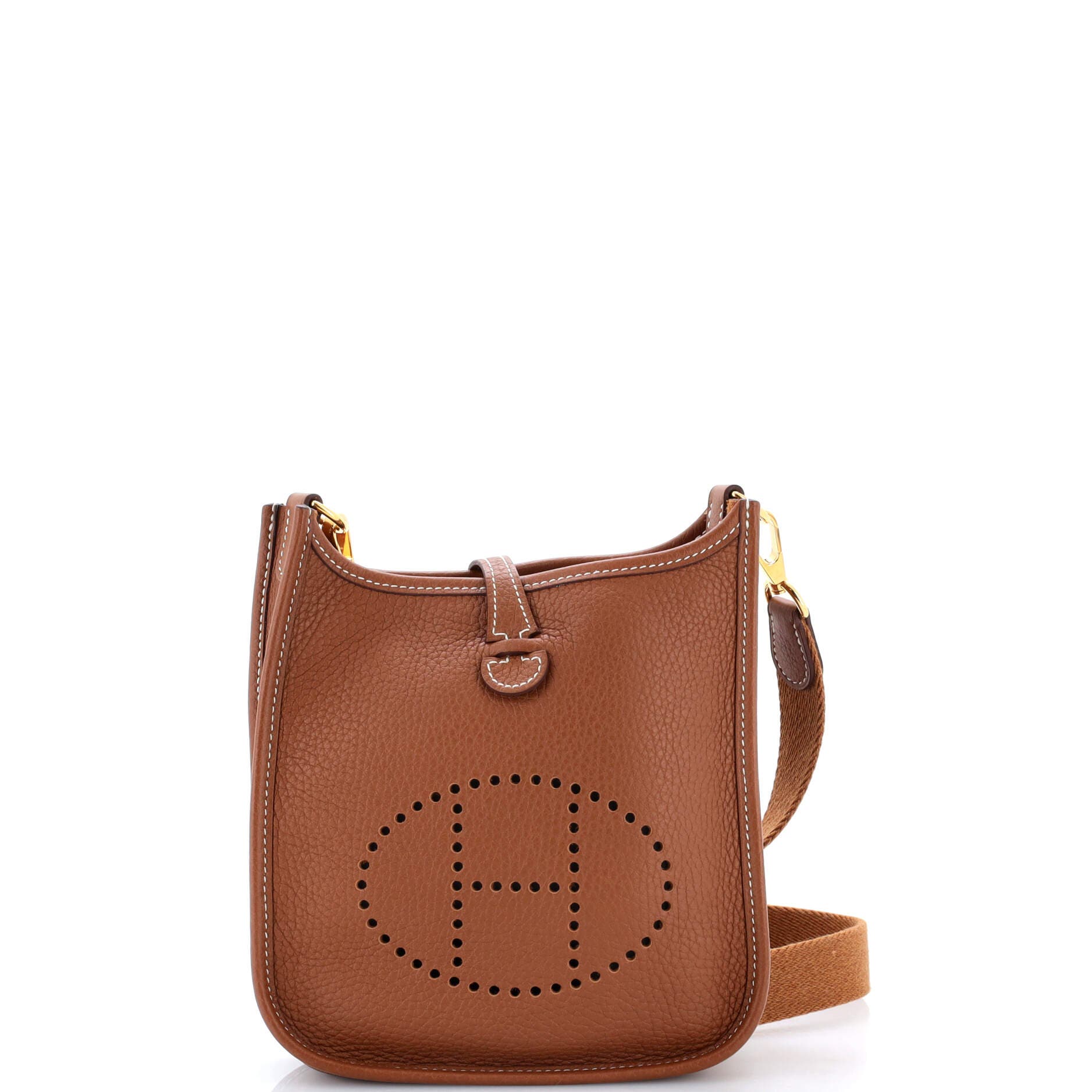 Pre-Owned Hermes Evelyne Bag Gen III Clemence TPM, Main, color, Gold