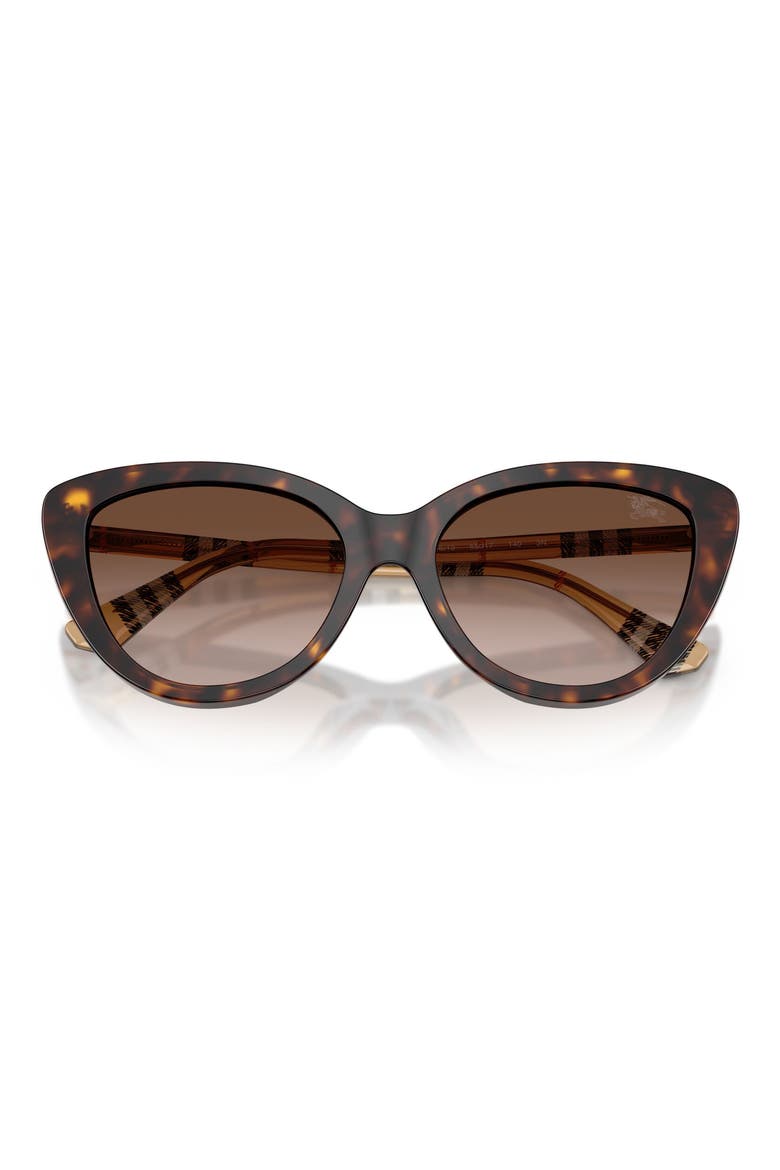 55mm Cat Eye Sunglasses, Alternate, color, DARK HAVANA / BROWN GRADIENT