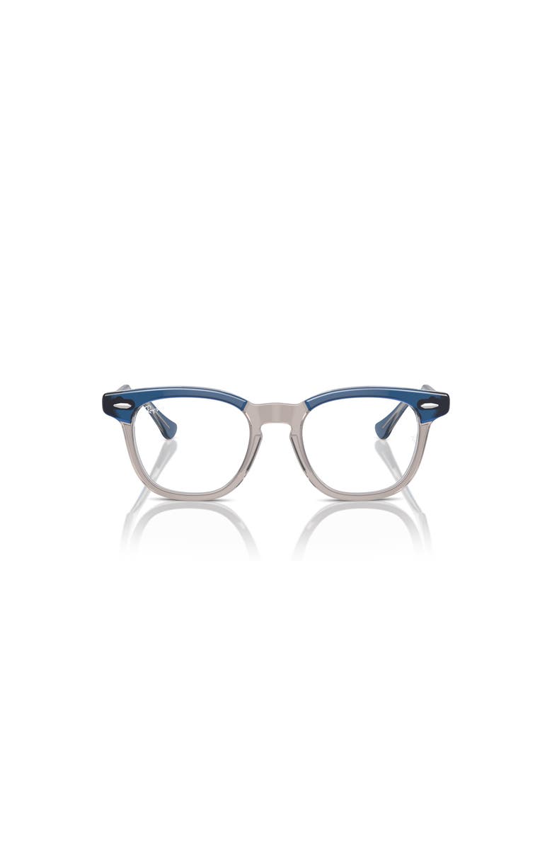 Ray-Ban 43mm Square optical glasses, Alternate, color, Blue