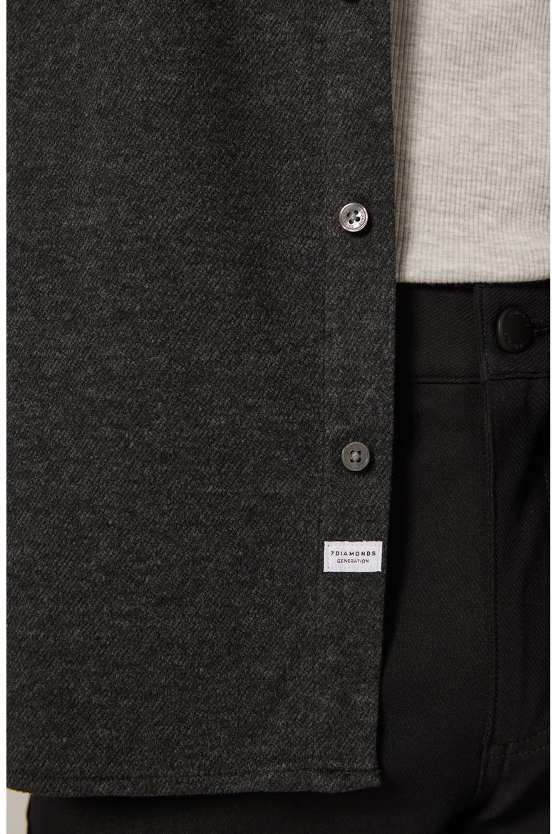 Generation Heather Knit Button-Up Shirt, Alternate, color, NAVY