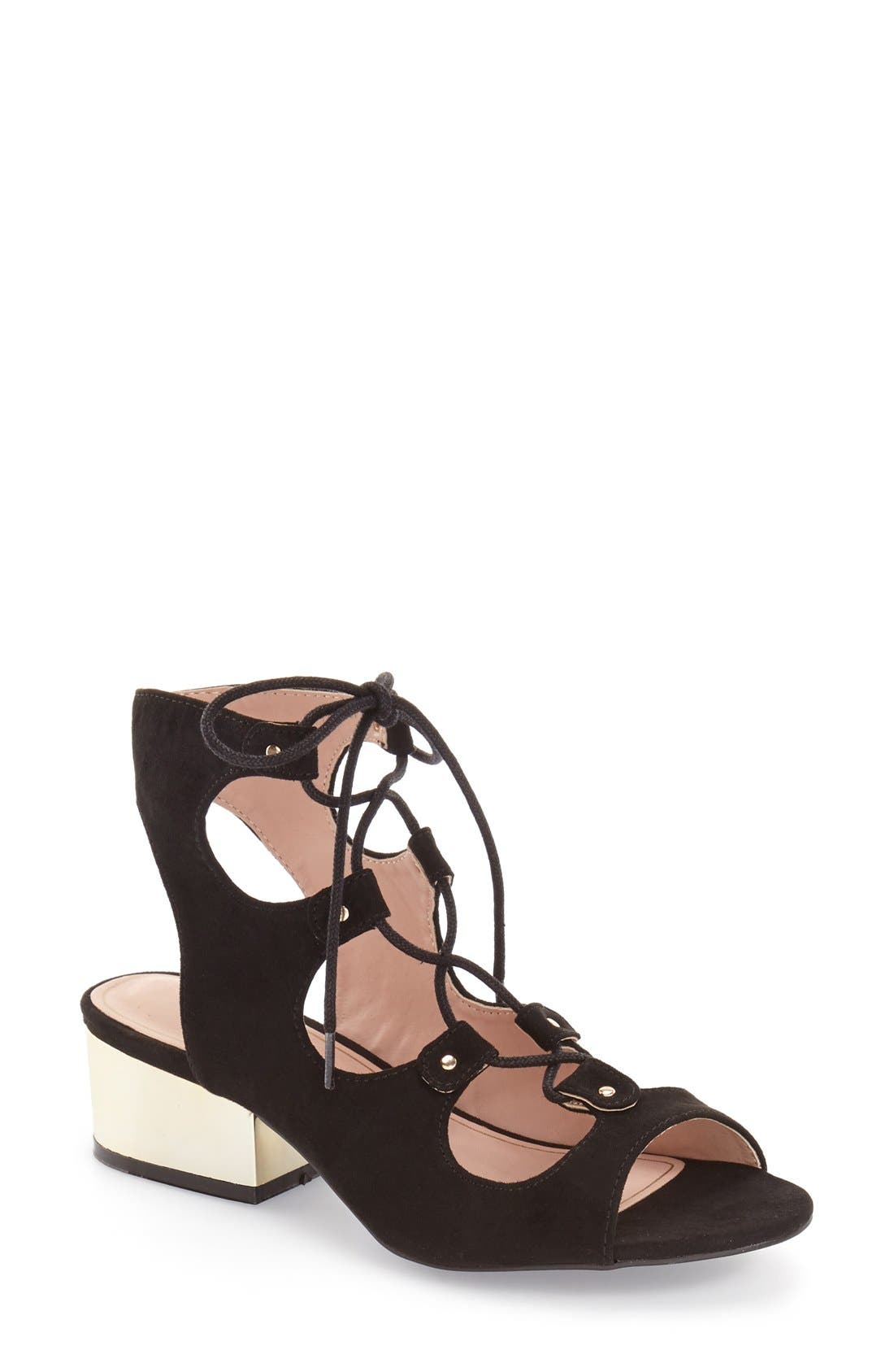 Topshop 'Daily' Ghillie Sandal, Main, color, 