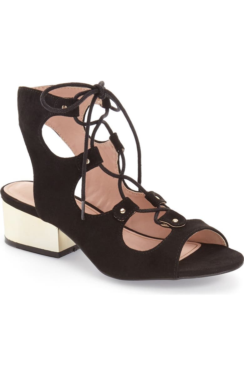 Topshop 'Daily' Ghillie Sandal, Main, color,