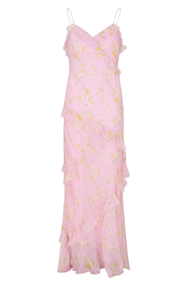 LoveShackFancy Kids' Mini Rialto Floral Ruffle Trim Dress, Main, color, Wisteria Sun