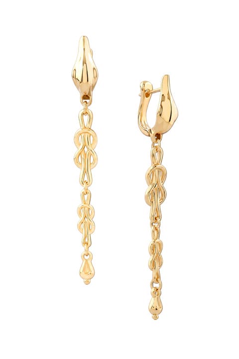 Knotted Long Drop Earrings