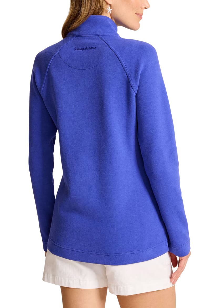 New Aruba Stretch Cotton Half Zip Pullover, Alternate, color, BOLD BLUE