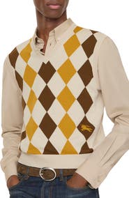 Burberry Argyle Wool Sweater Vest