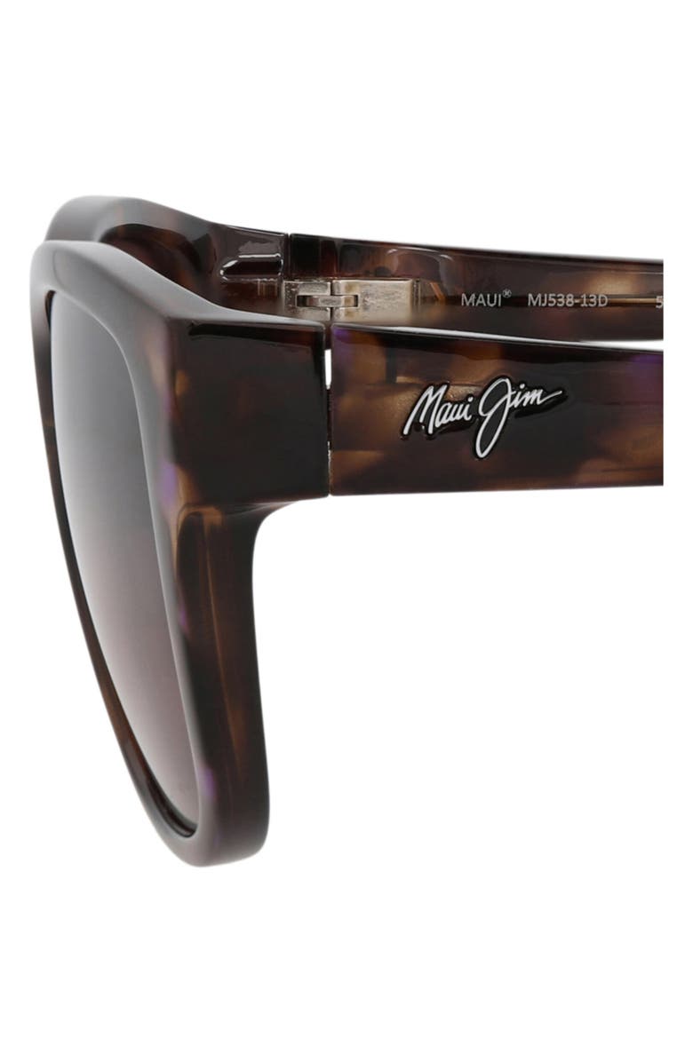 Maui Jim 53mm Square Polarized Sunglasses, Alternate, color, Tortoise Tortoise Rose