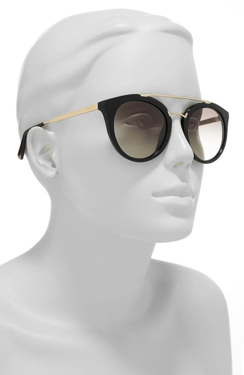 Prada Cat Walk Cinema 52mm Phantos Sunglasses, Alternate, color,