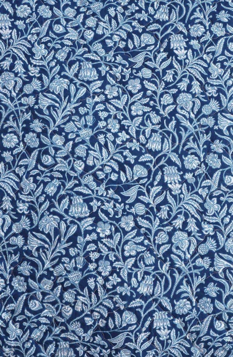 Laura Ashley Elaina 3-Piece Queen Quilt & Sham Set, Alternate, color, Dark Blue