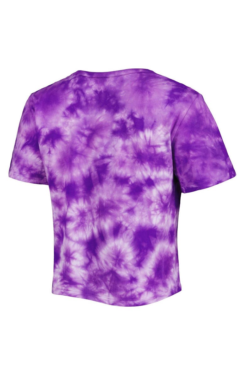 ZOOZATZ Women's ZooZatz Purple LSU Tigers Cloud-Dye Cropped T-Shirt, Alternate, color, 