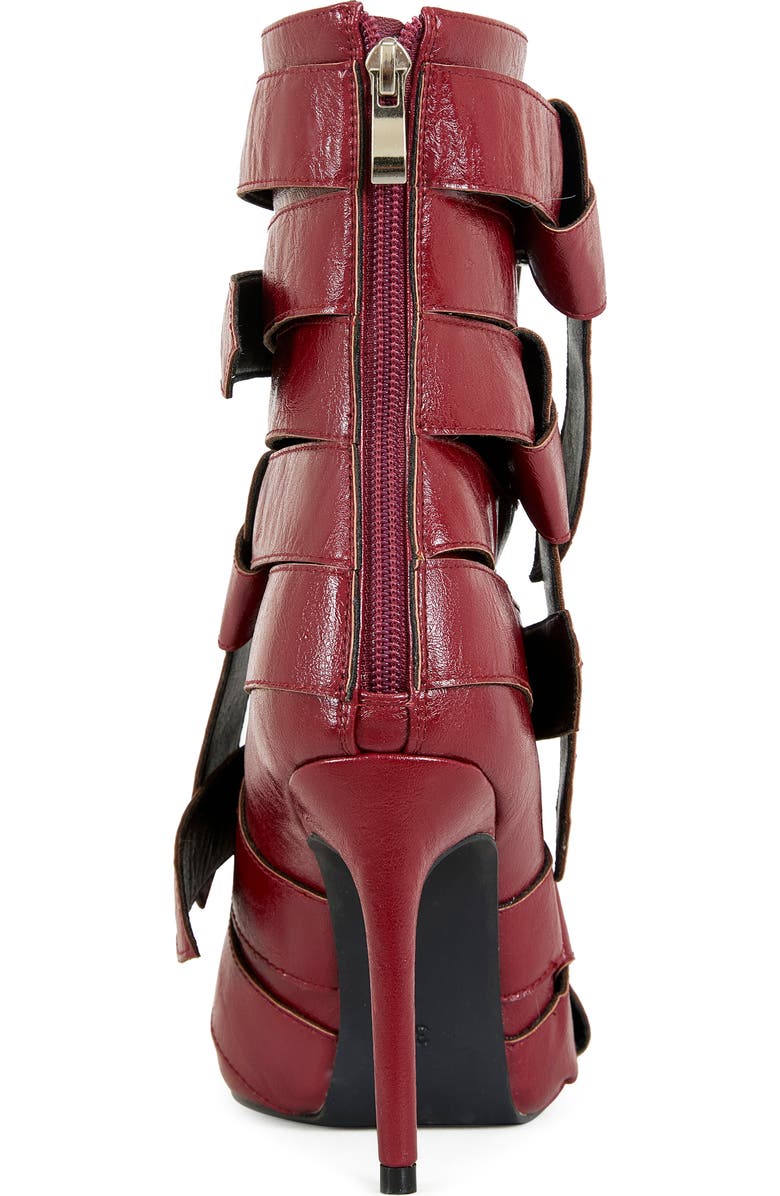 AZALEA WANG Alcetas Buckle Bootie, Alternate, color, Red