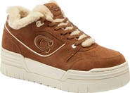 COACH Soho Genuine Shearling Trim Platform Sneaker