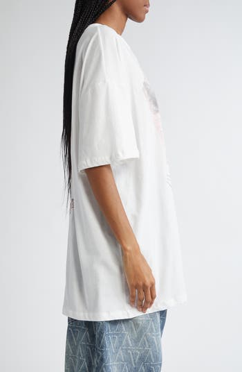 Ameri♡ MEDI LINGERIE TROMPE L`OEIL TEE Vaquera Lingerie Trompe l'Oeil Oversize Graphic T-Shirt