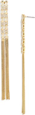 NORDSTROM RACK CZ Baguette Tassel Drop Earrings