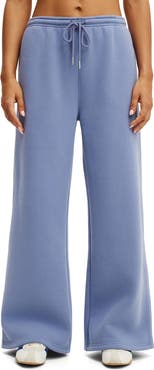 COTTON ON BODY Women's Active Plush Tie Waist Wide Leg Sweatpant