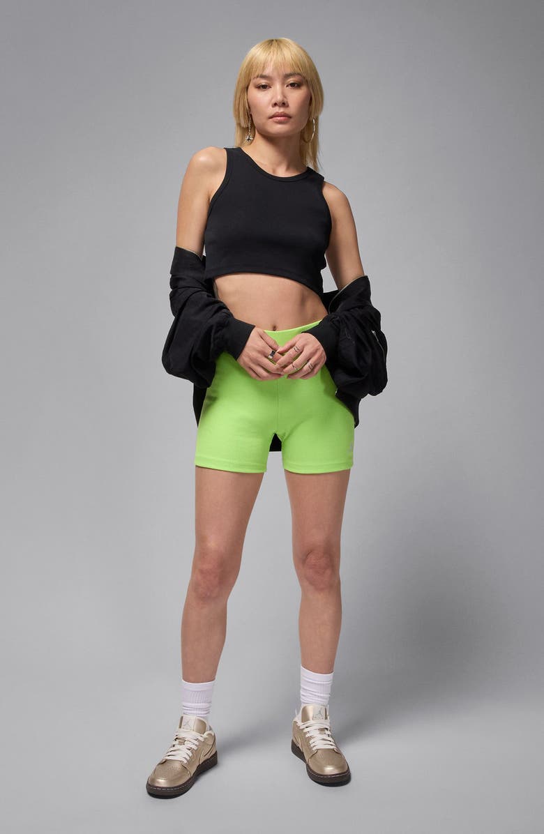Jordan Brooklyn Essentials Bike Shorts, Alternate, color, Key Lime/ White