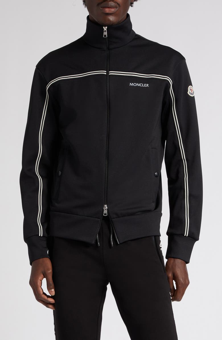 Moncler Stripe Detail Zip-Up Jacket, Main, color, 