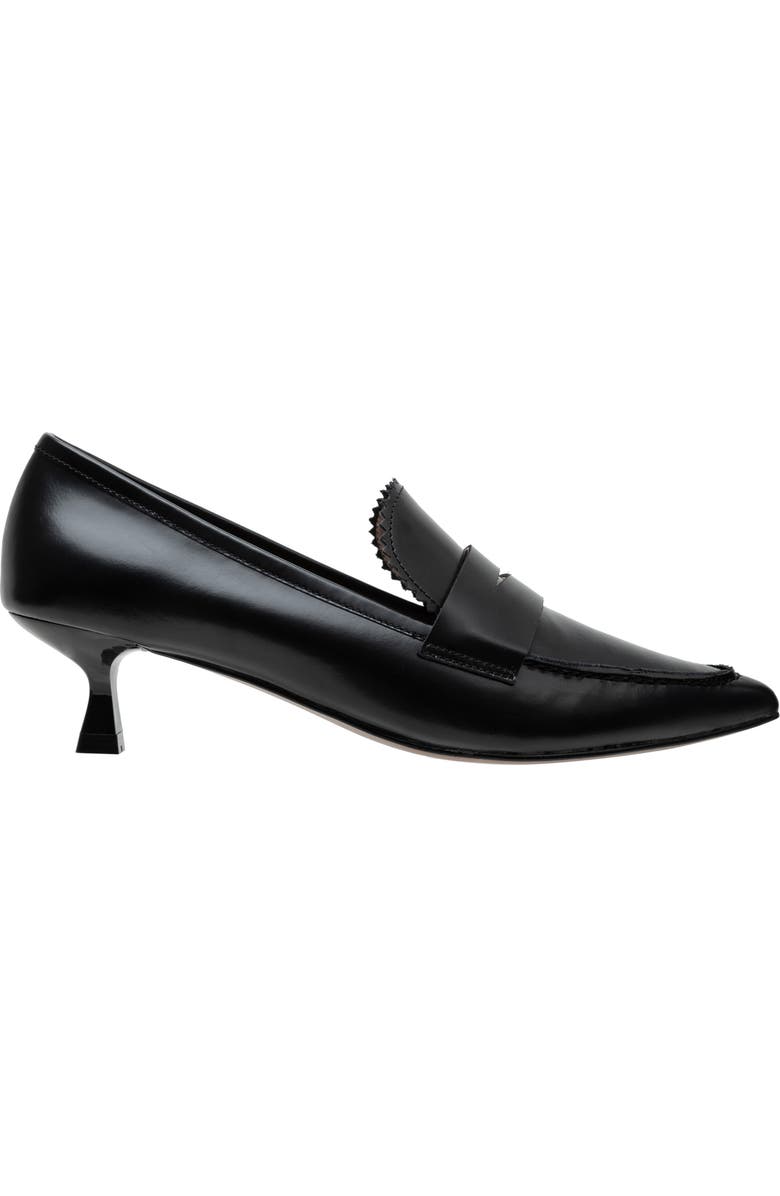 Linea Paolo Calisto Kitten Heel Loafer Pump, Alternate, color, Black