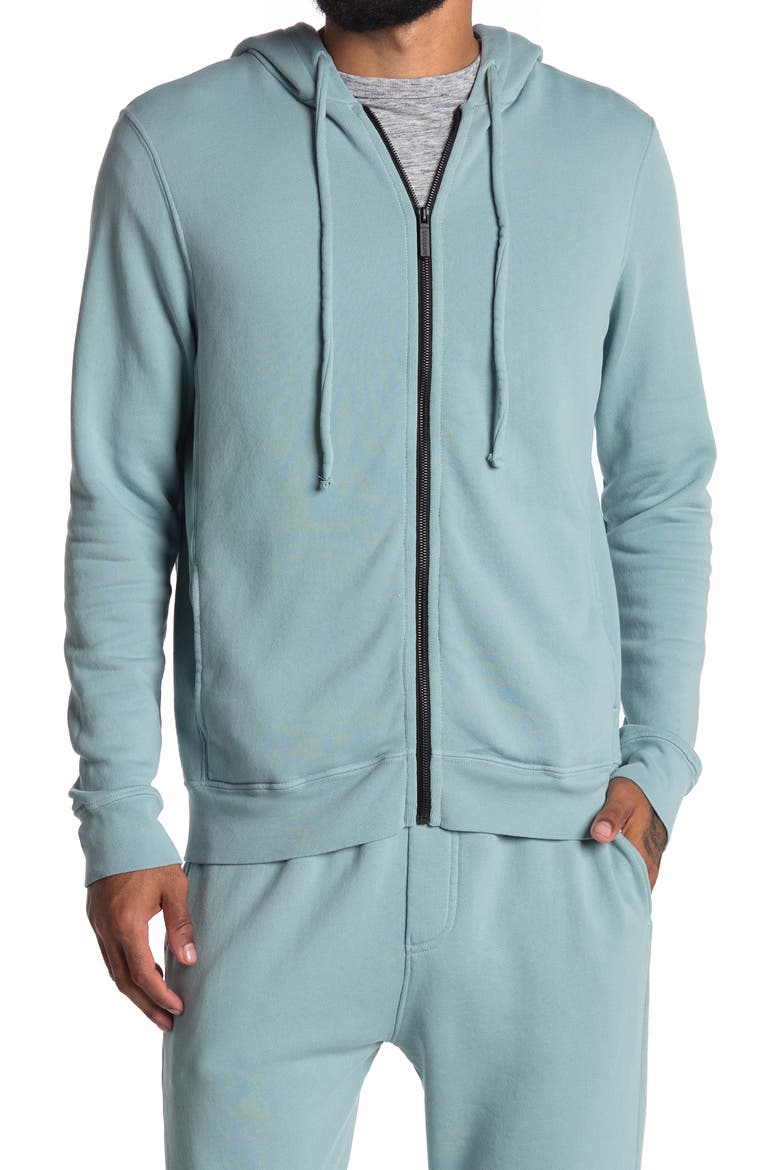 Loop Terry Zip Hoodie, Main, color, CAMEO BLUE