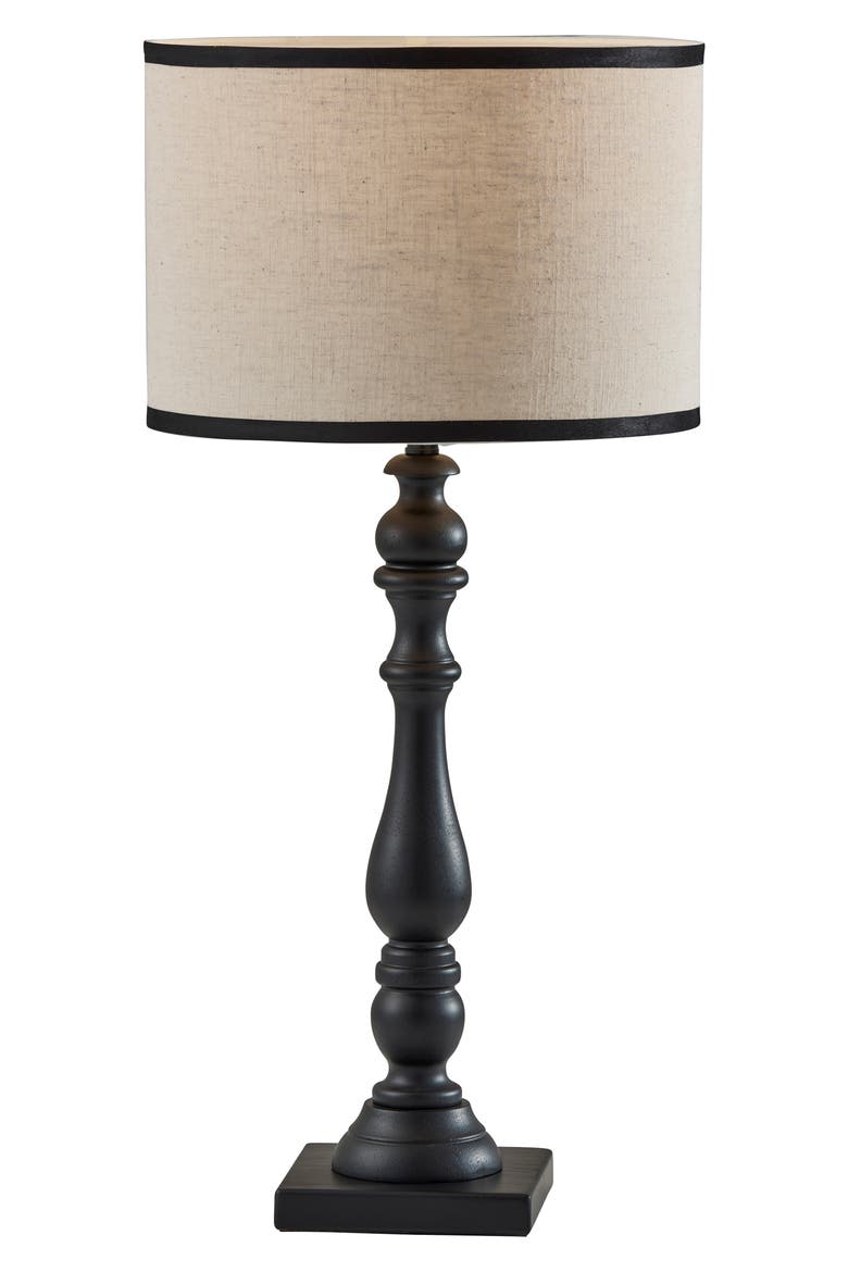 Zeek Table Lamp, Main, color, BLACK WOOD