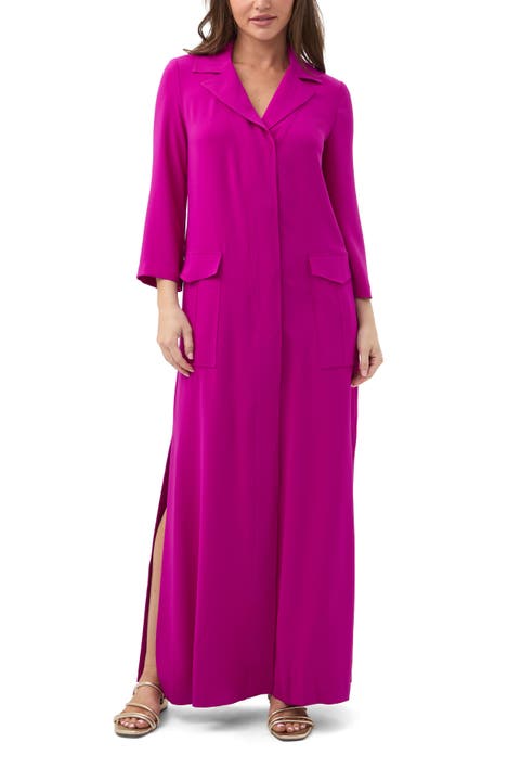 Annecy Long Sleeve Solid Maxi Dress