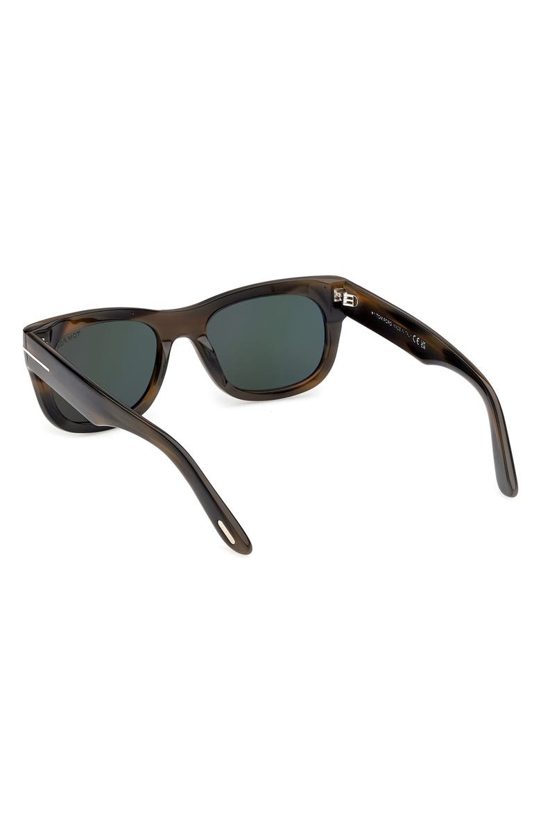 TOM FORD 54mm Square Sunglasses, Alternate, color, Coloured Havana / Green