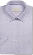 Bugatchi Miles OoohCotton® Geometric Print Short Sleeve Button-Up Shirt