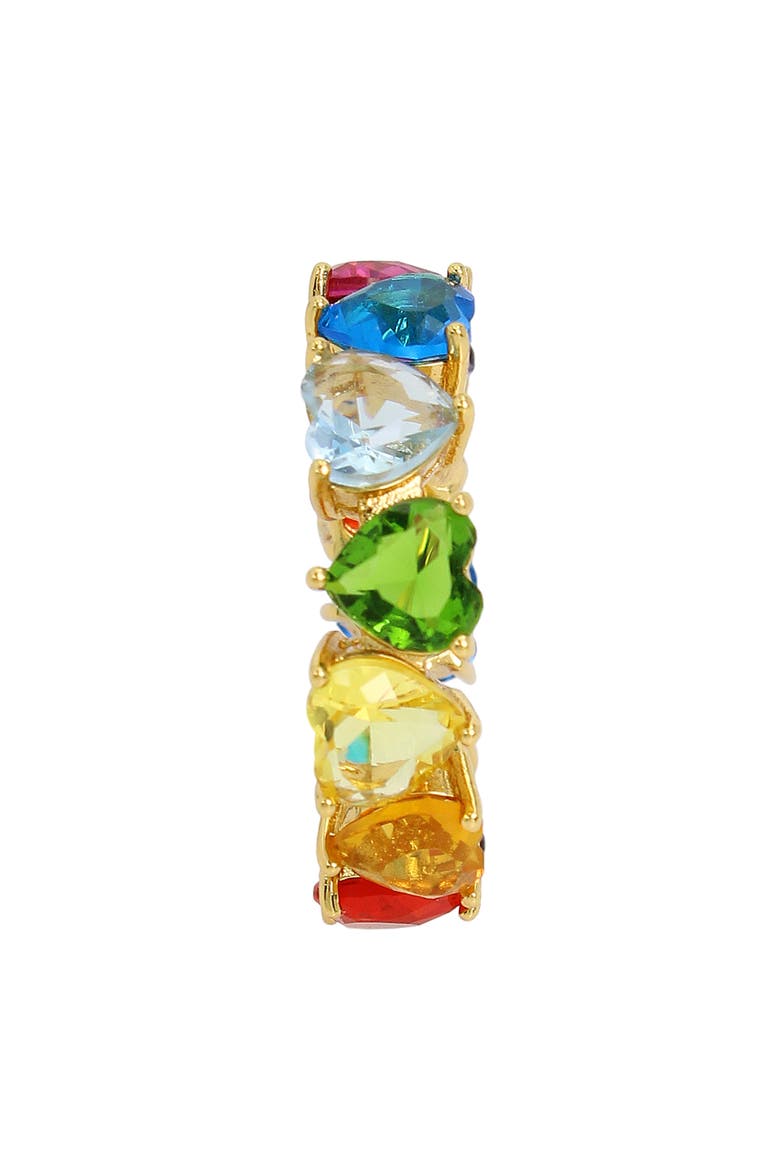 Heart Crystal Tennis Ring, Alternate, color, GOLD MULTICOLOR