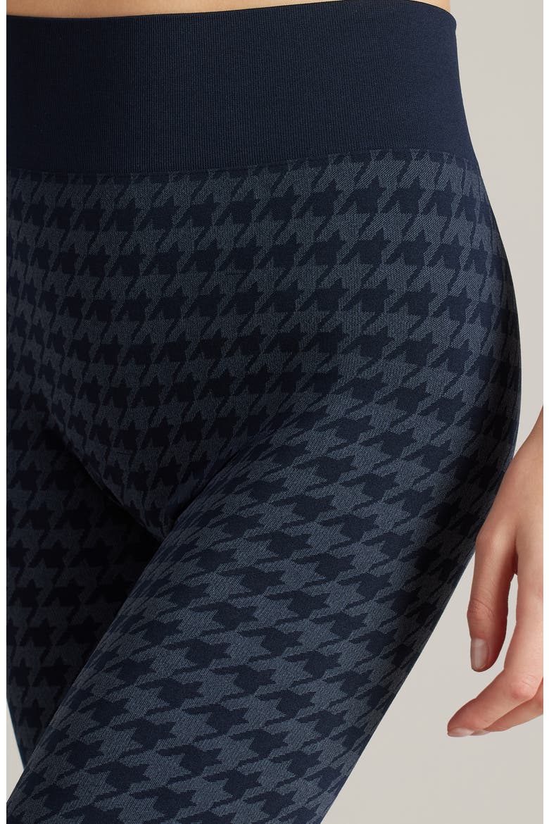 Houndstooth Seamless Base Layer Leggings, Alternate, color, NAVY BLUE