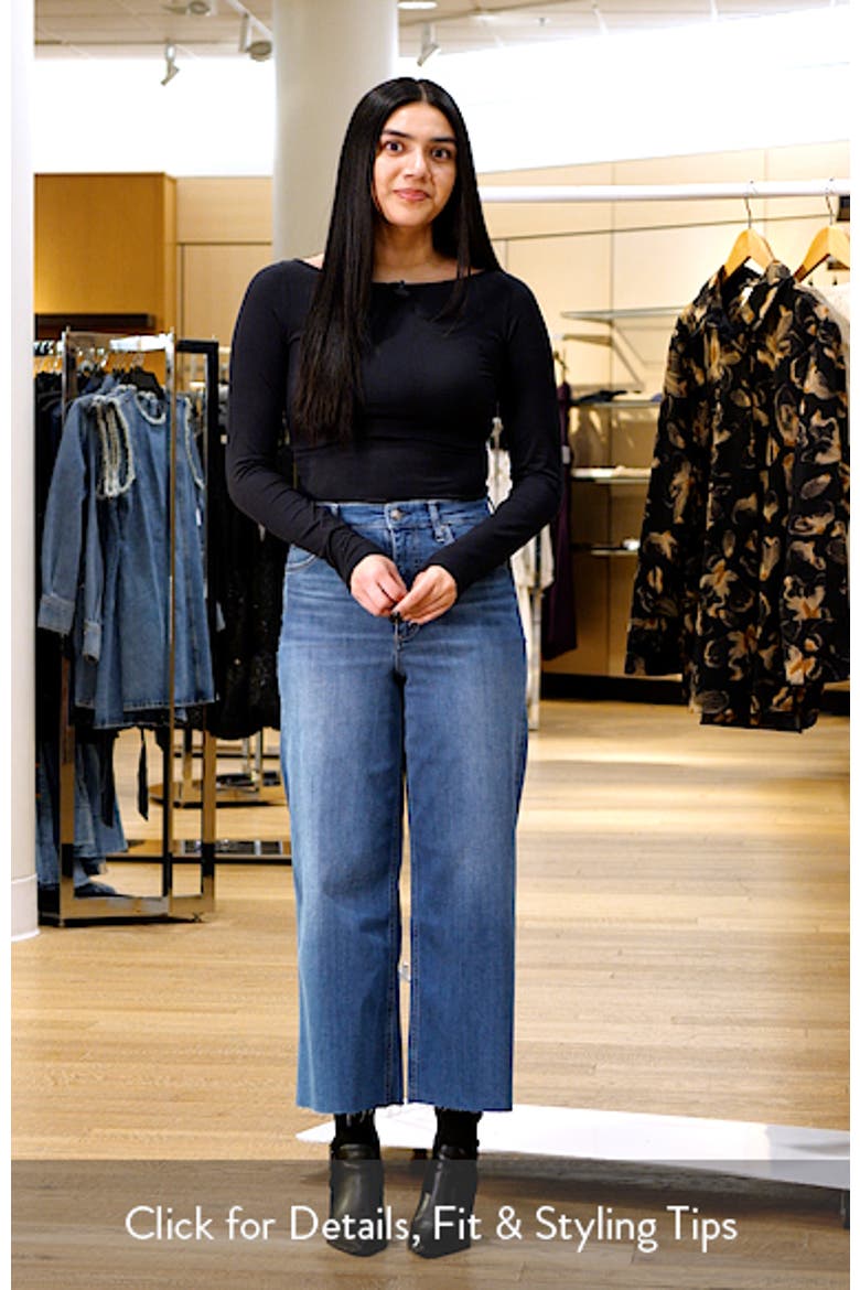Epic Andi Raw Hem High Waist Ankle Wide Leg Jeans video