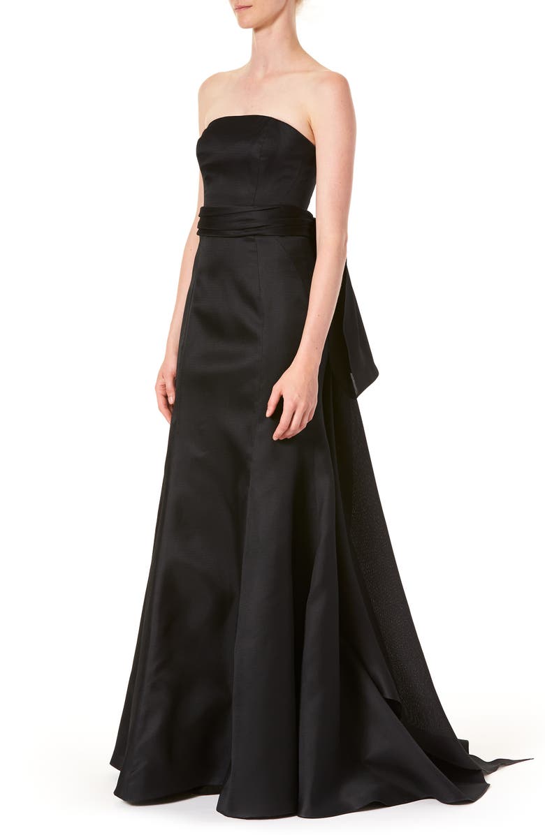 Carolina Herrera Strapless Silk Trumpet Gown, Alternate, color, 