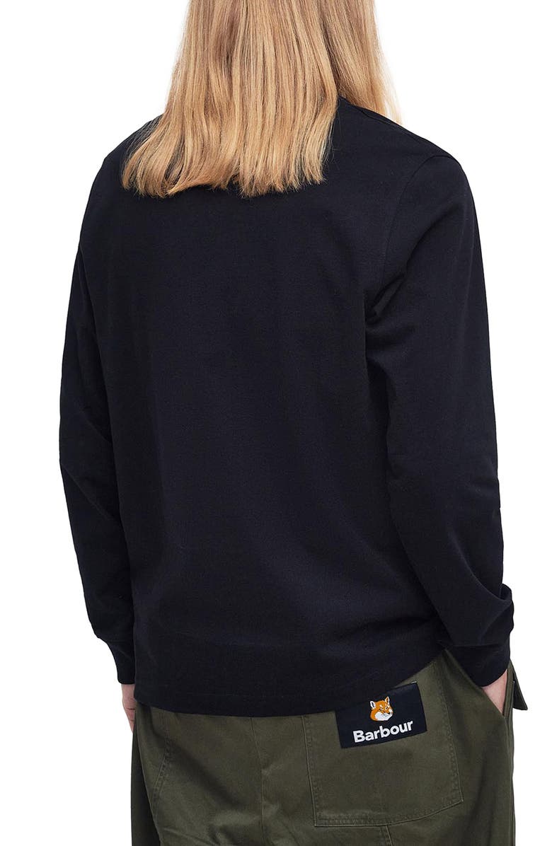 Barbour x Maison Kitsuné Long Sleeve Cotton Logo Graphic T-Shirt, Alternate, color, 