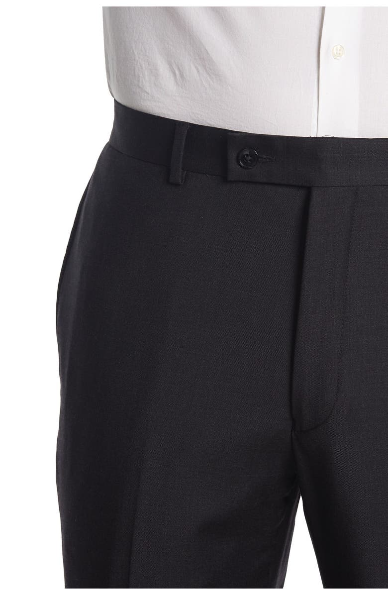 Calvin Klein Charcoal Solid Two Button Notch Lapel Wool Suit, Alternate, color, 