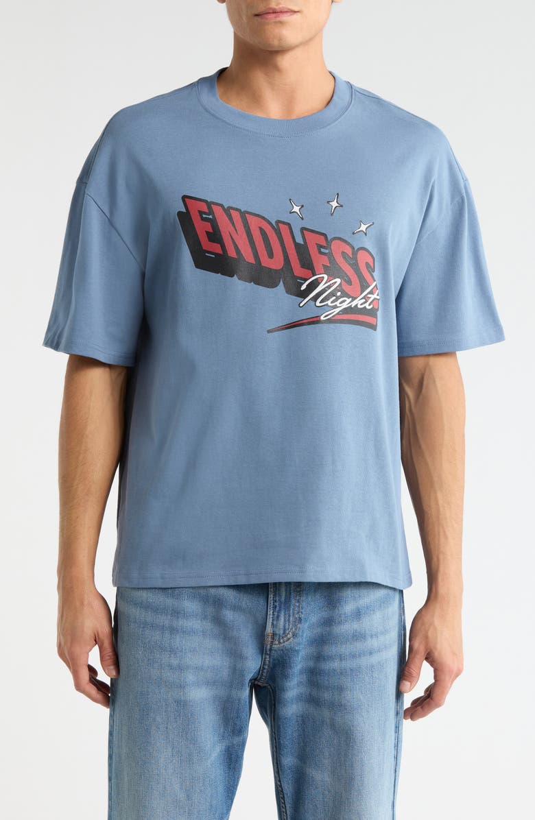 PacSun Endless Nights Graphic T-Shirt, Main, color, Blue