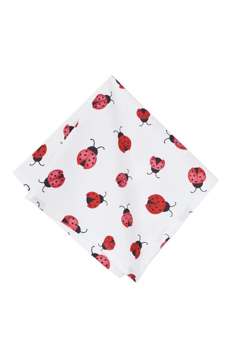 C&F Home Ladybug Pattern Spring Napkin, Set of 6, Main, color, White