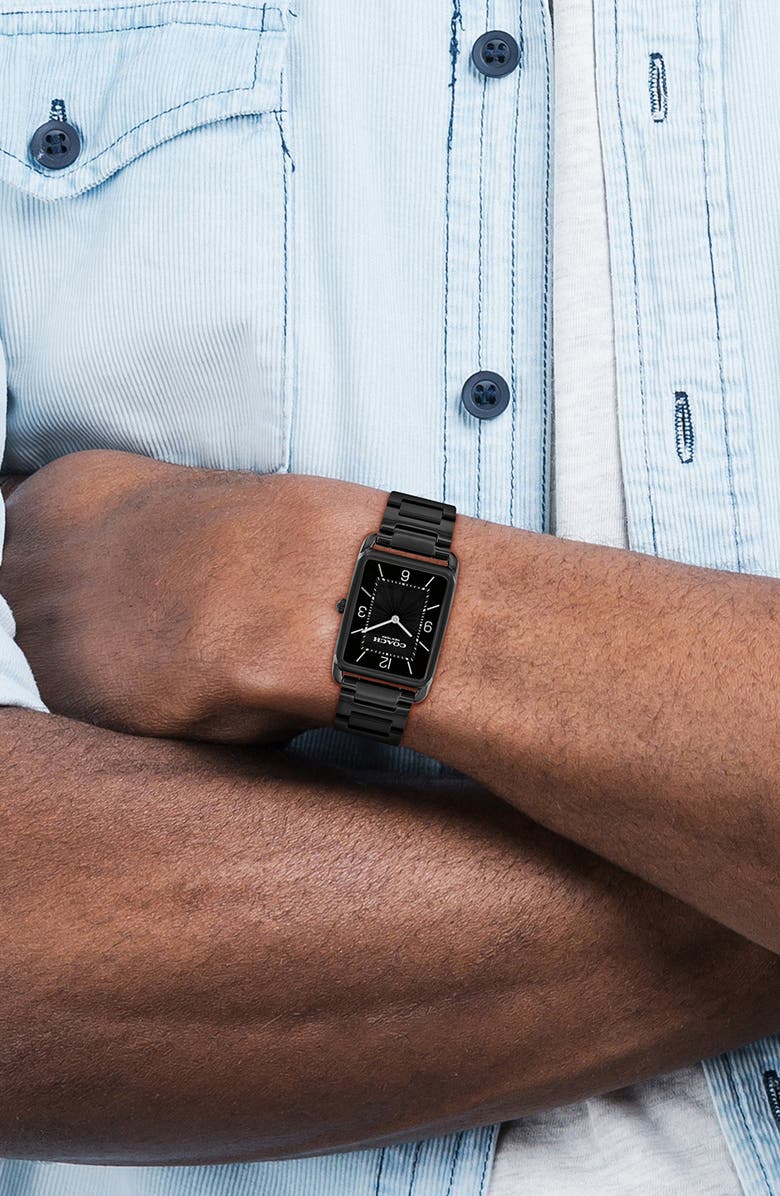 COACH Elliot Bracelet Watch, 26mm, Alternate, color, Black