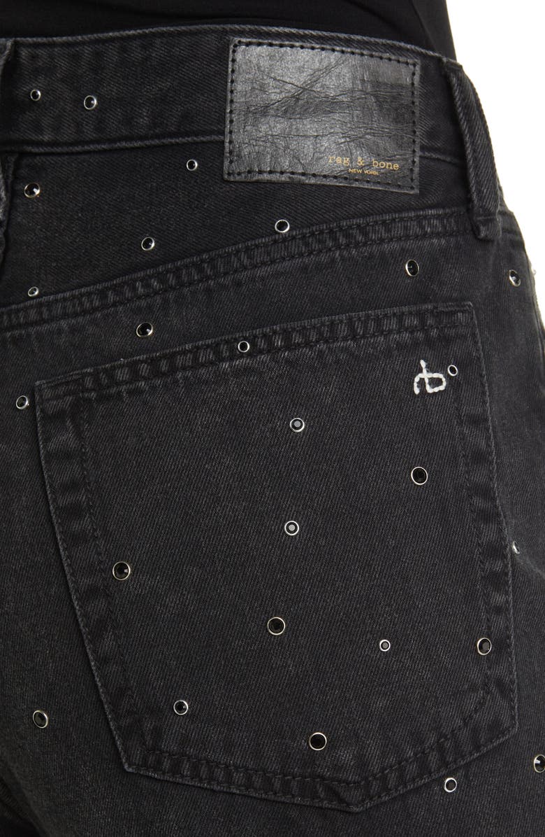 rag & bone Logan Embellished Wide Leg Jeans, Alternate, color, 