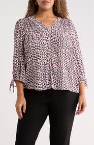 Renee C Tie Cuff Top