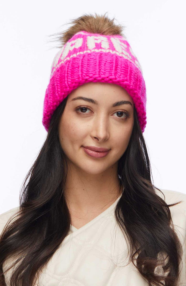 Lele Sadoughi The Aprés Merino Wool Beanie, Alternate, color, On Wednesdays We Wear Pink