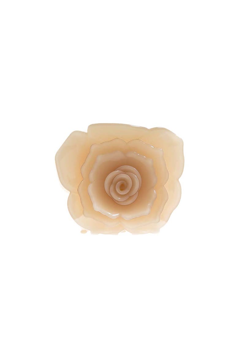 Cream Rose Claw Clip, Main, color, Cream